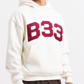 Bee Inspired Big Logo Hoodie - Off White / Red