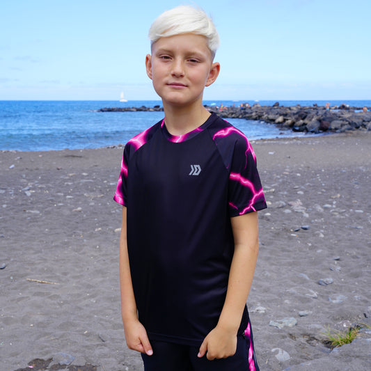 DASH Lightning Tee Set - Black / Pink (Junior)