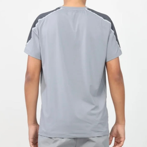 GRIID Reflect Tee - Light Grey/Aqua (Junior)
