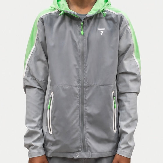GRIID Reflect Jacket - Grey / Mint  (Junior)