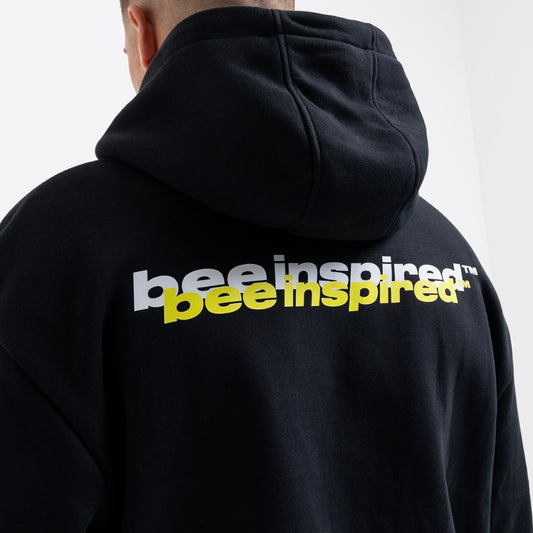 Bee Inspired Mirror Hoodie - Black / Neon