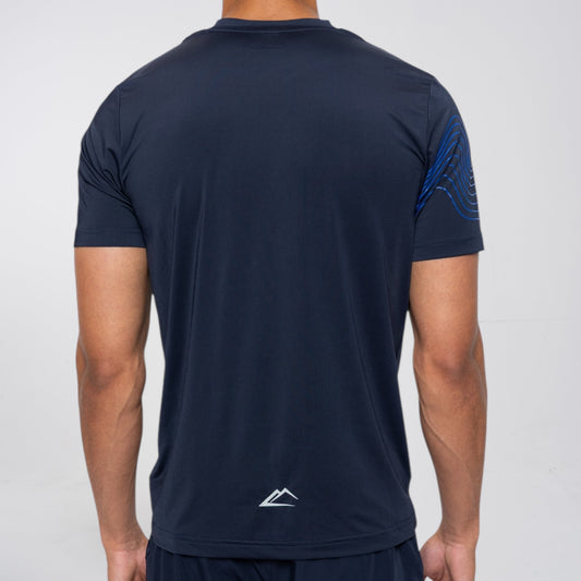ActiveLine Wave Tee - Navy / Royal Blue