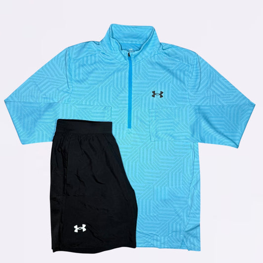 Under Armour Geotessa Half Zip Set- Blue / Black