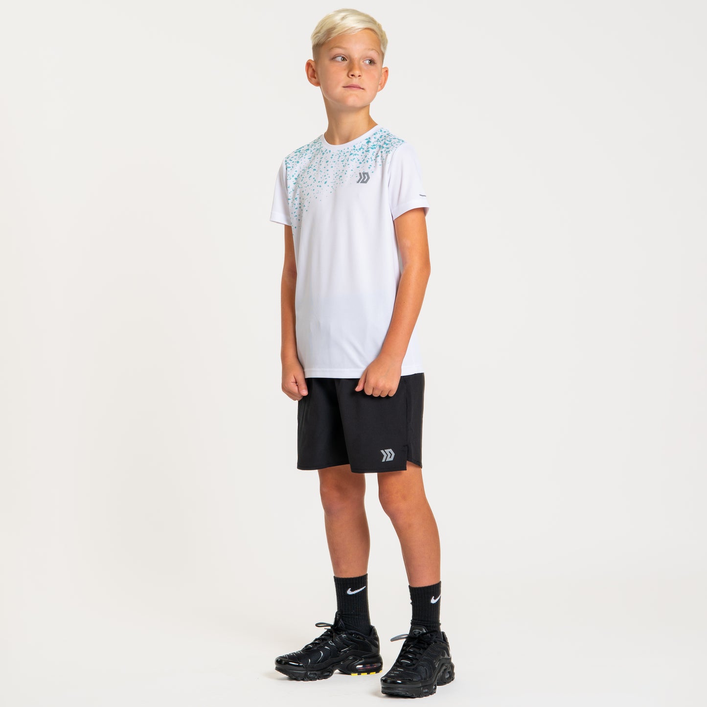 DASH Splatter Tee Set - White / Blue (Junior)