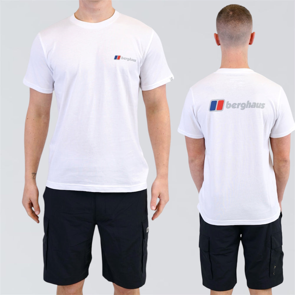 Berghaus Front & Black & Holmside Set - Tee & Short - White / Black