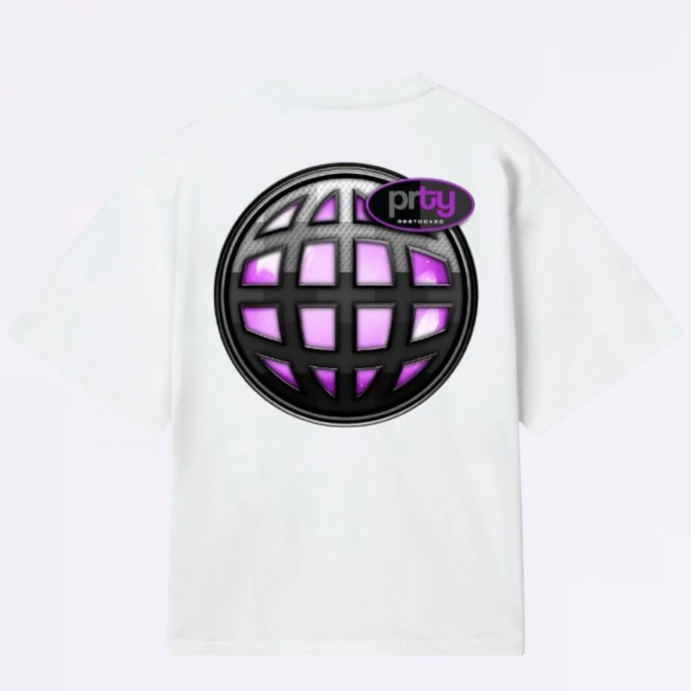 PRTY 95 WHITE PURPLE TOP
