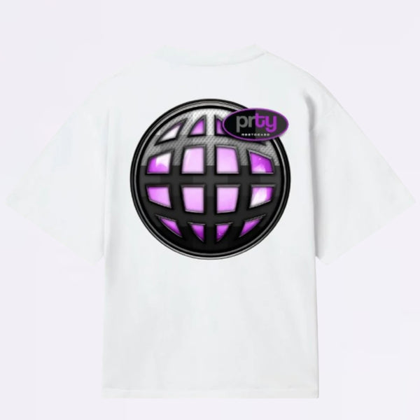 PRTY 95 WHITE PURPLE TOP