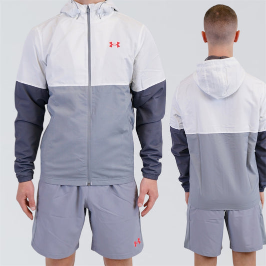 Under Armour Jacket & Shorts Utility Set - Grey / Red / White