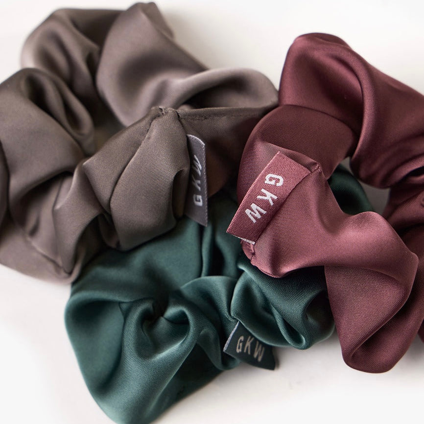Gym King 3 Pack Scrunchies (3 Pack) - Brown / Green / Truffle