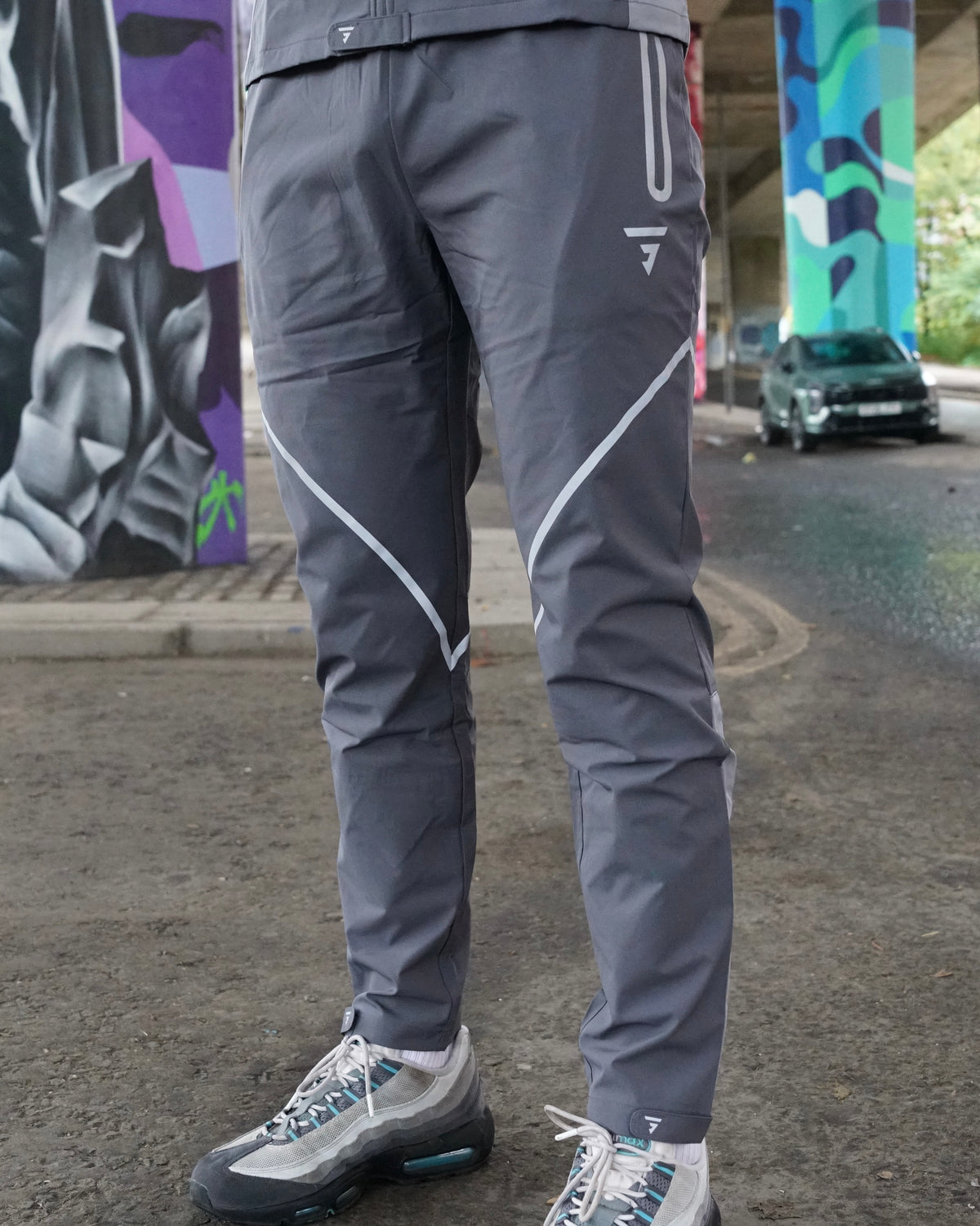 GRIID Reflect 3 Piece Bottoms Set - Light Grey / Mint