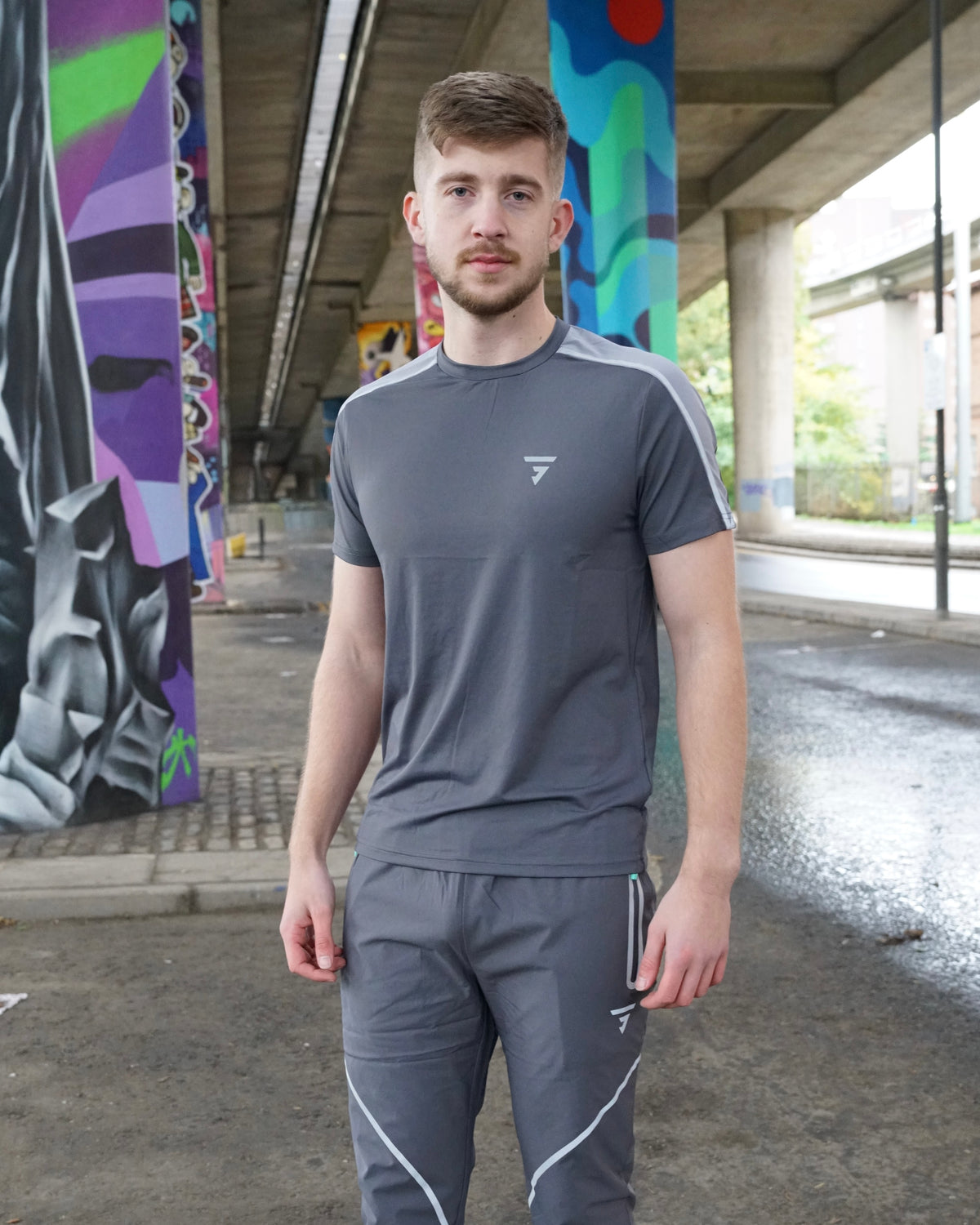 GRIID Reflect 3 Piece Bottoms Set - Light Grey / Mint