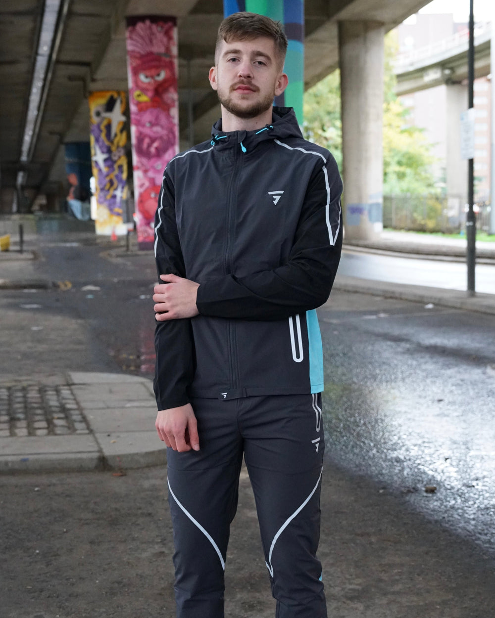 GRIID Reflect 3 Piece Bottoms Set - Black / Blue