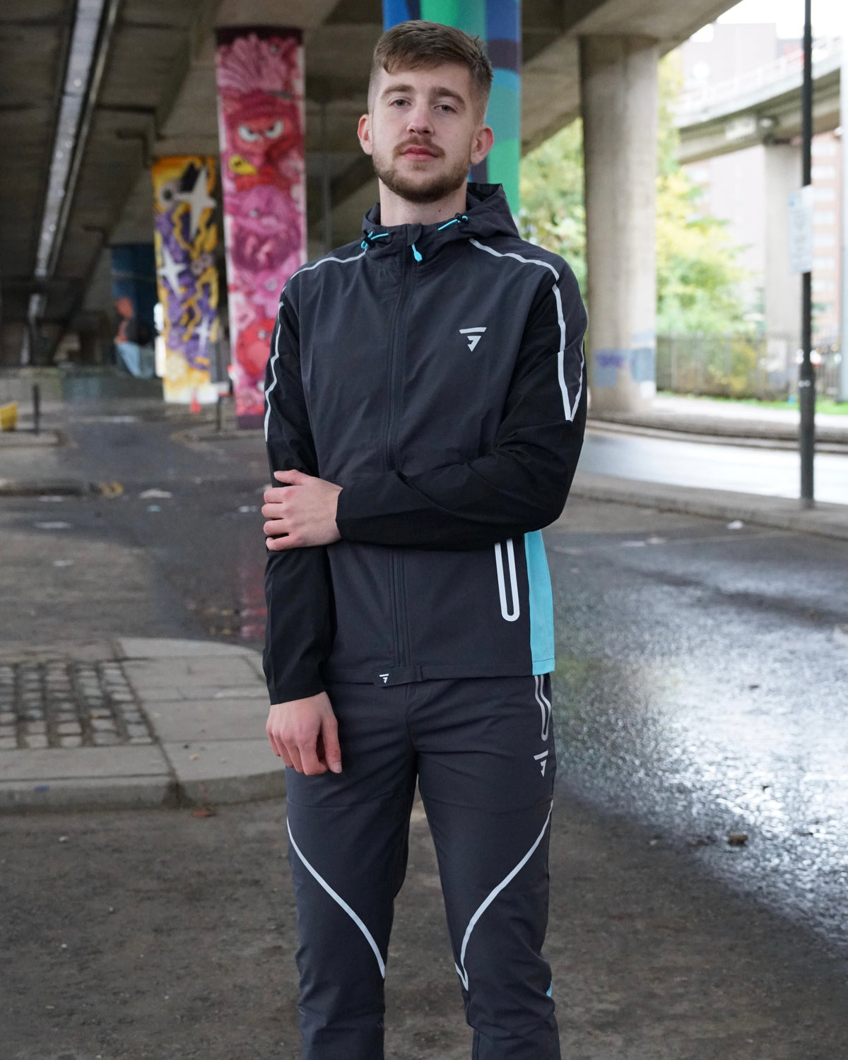 GRIID Reflect 3 Piece Bottoms Set - Black / Blue