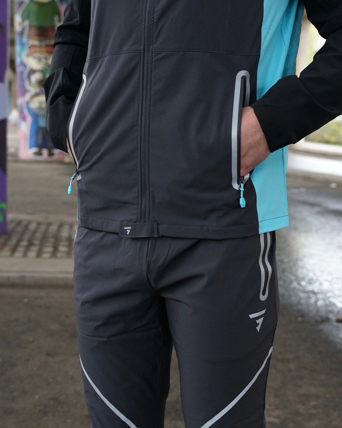 GRIID Reflect 3 Piece Bottoms Set - Black / Blue