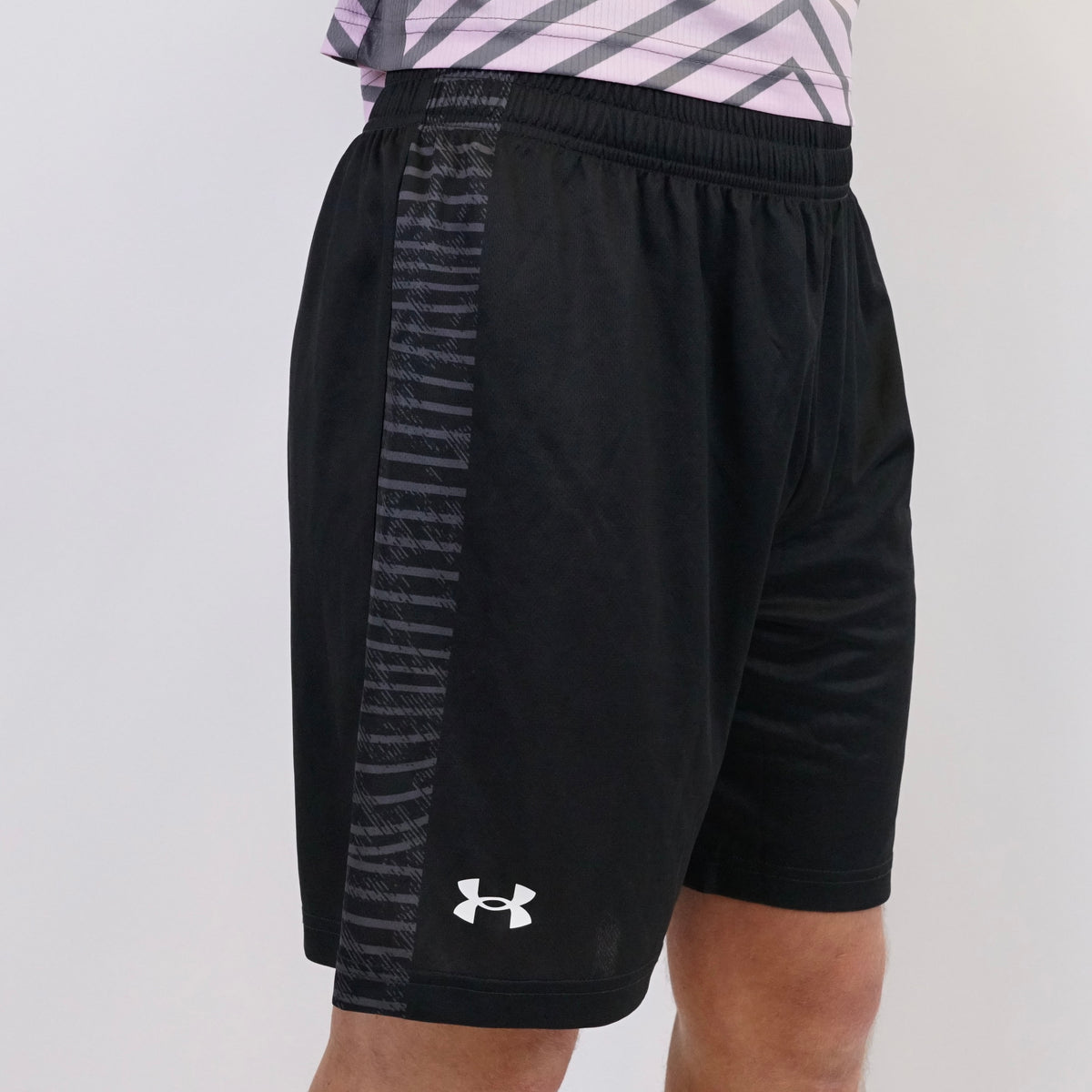 Under Armour Arrow Set - T-Shirt & Shorts - Grey / Pink / Black