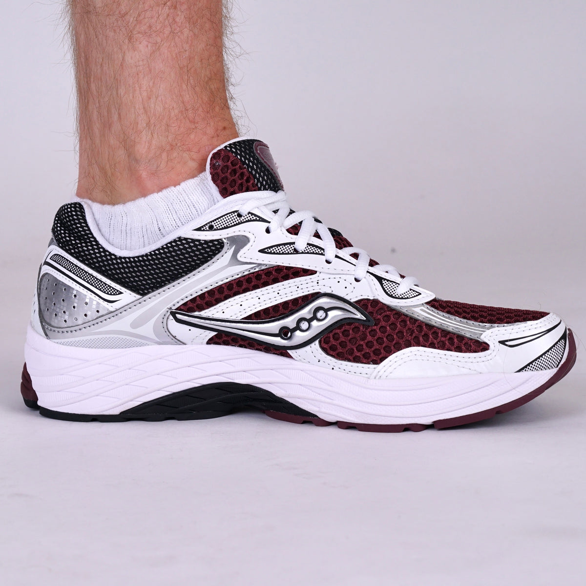 Saucony Omni 9 Silver Maroon