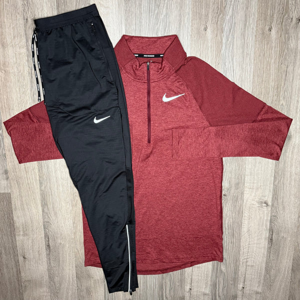 Nike Element 2.0 / Phenom Elite Set - Half Zip & Bottoms - Red/Black