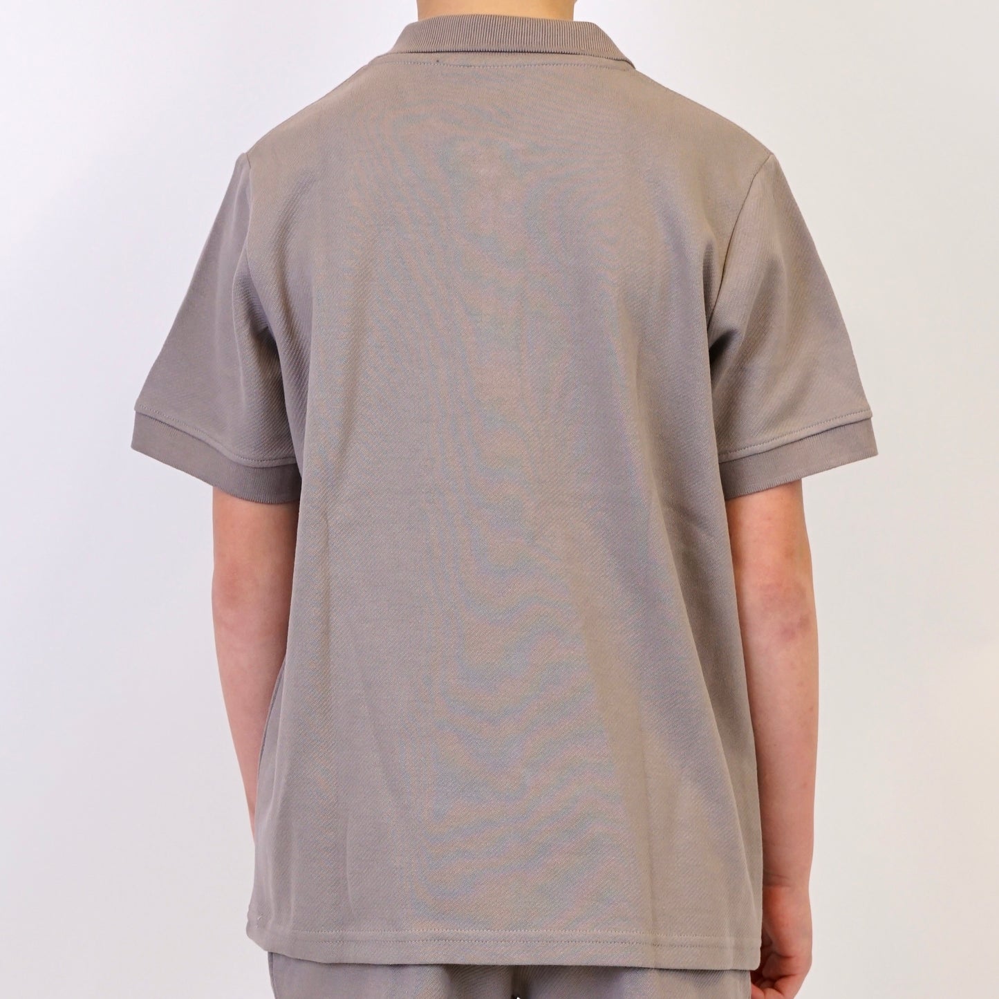 Gym King Zipped Polo Set - Beige (Junior)