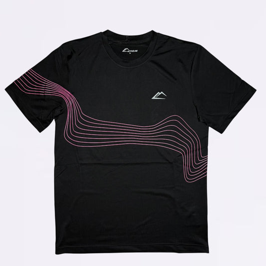 ActiveLine Wave Tee - Black / Pink