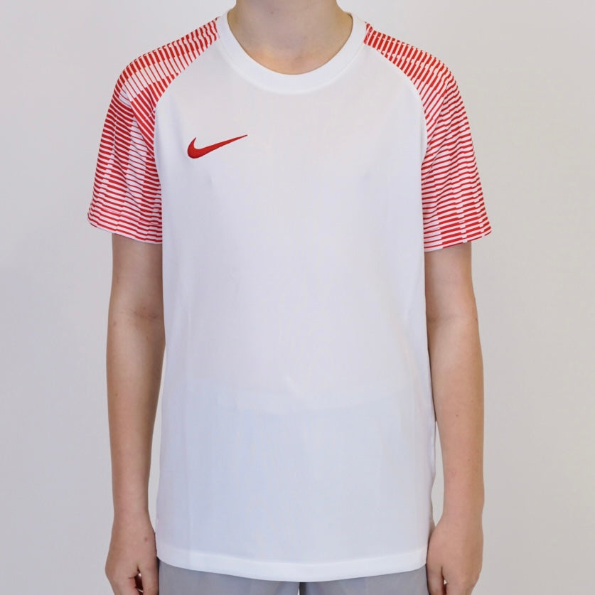 Nike Dri-Fit Academy Tee - White / Red (Junior)