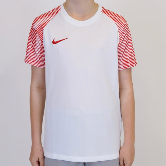Nike Dri-Fit Academy Tee - White / Red (Junior)