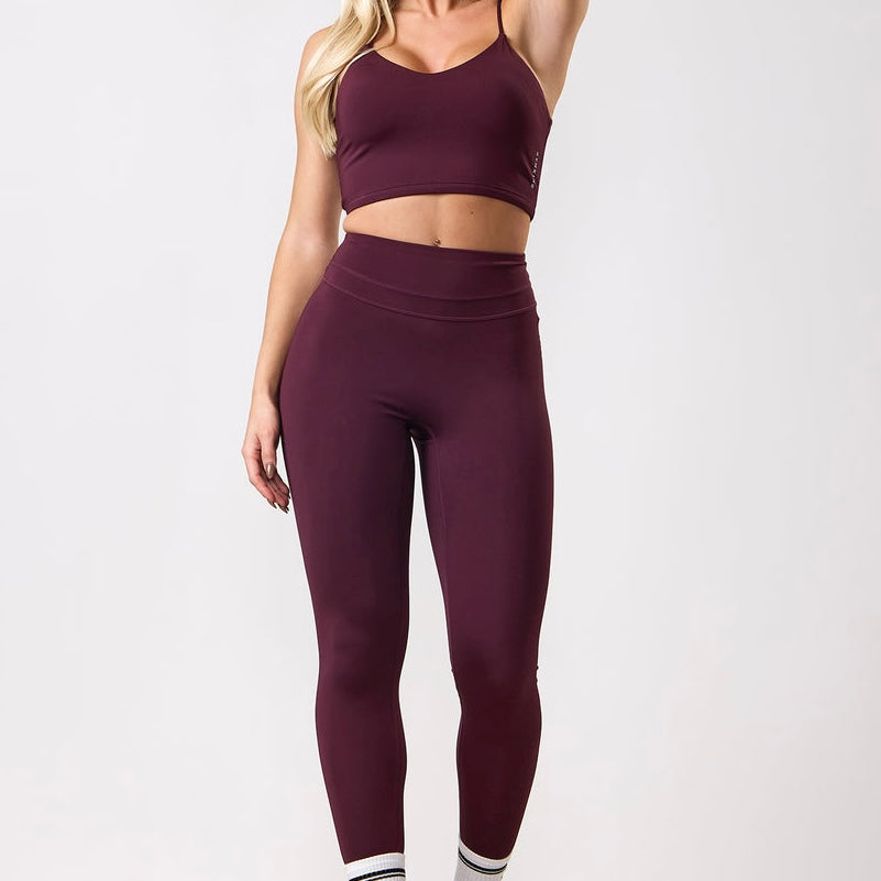 GymKing Knockout Legging - Dark Cherry