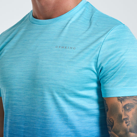GymKing Ombre Space Dye Tee - Ocean Breeze