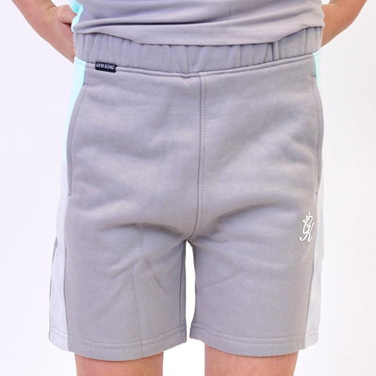Gym King Contrast Shorts - Grey / Mint  (Junior)
