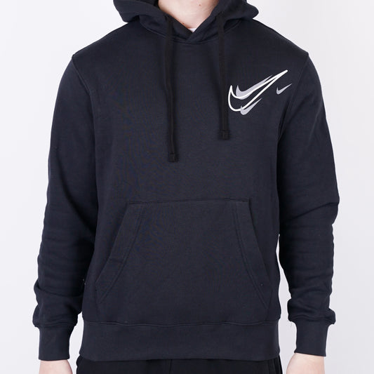 Nike Club Double Swoosh Hoodie Black