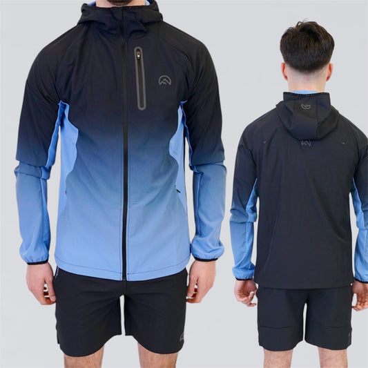 Flux Gradient Set - Jacket & Shorts - Black / Blue