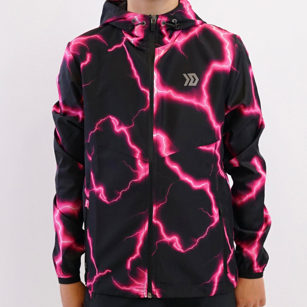 DASH Lightning Windrunner & Jogger Set - Black / Pink (Junior)