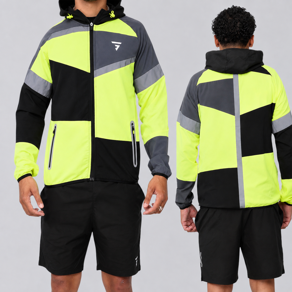GRIID Panel Set - Jacket & Shorts - Neon / Black