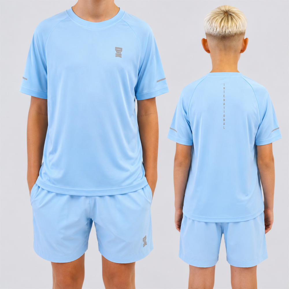 DJK Lifestyle Tee & Short Set - Blue Tint (Junior)