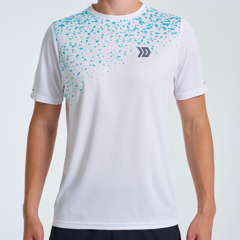 DASH Splatter Tee - White / Blue