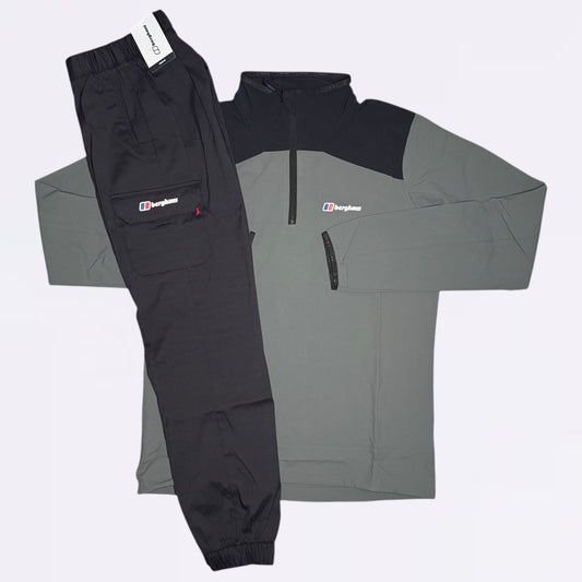 Berghaus Terrain Half Zip & Cargo Set - Dark Grey / Black