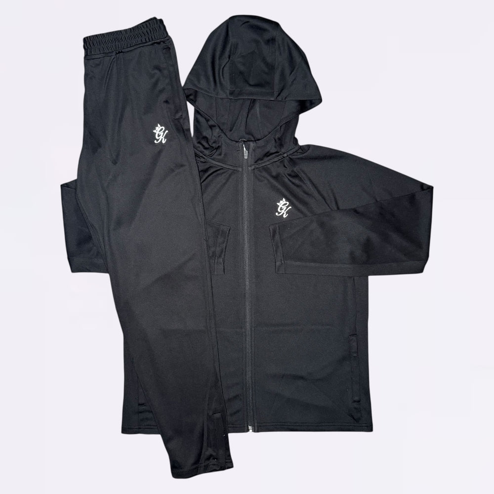 Gym King Lightweight Poly Full Zip Set - Black (Junior)