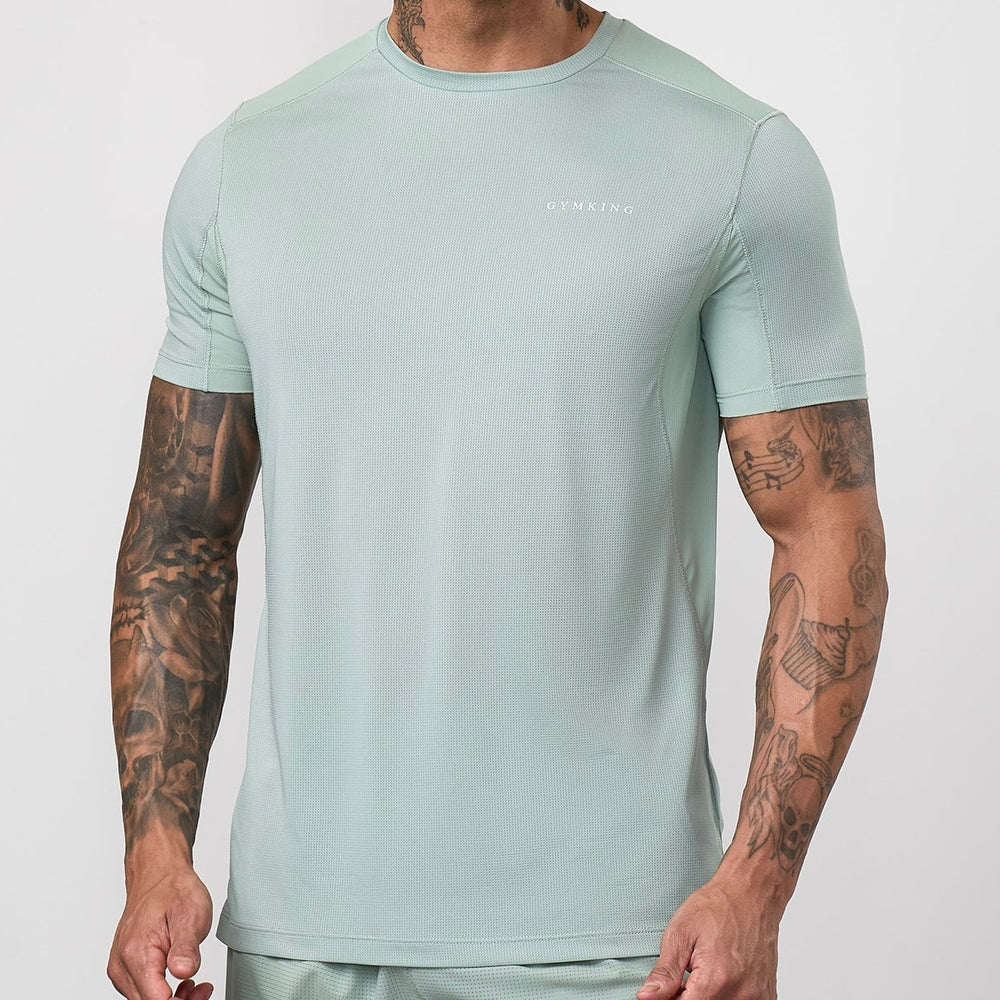 Gym King Energise Set - Tee & Shorts  - Urban Sage  / Black