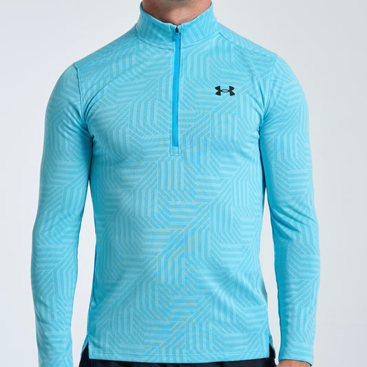 Under Armour Geotessa Tech Half Zip - Light Blue