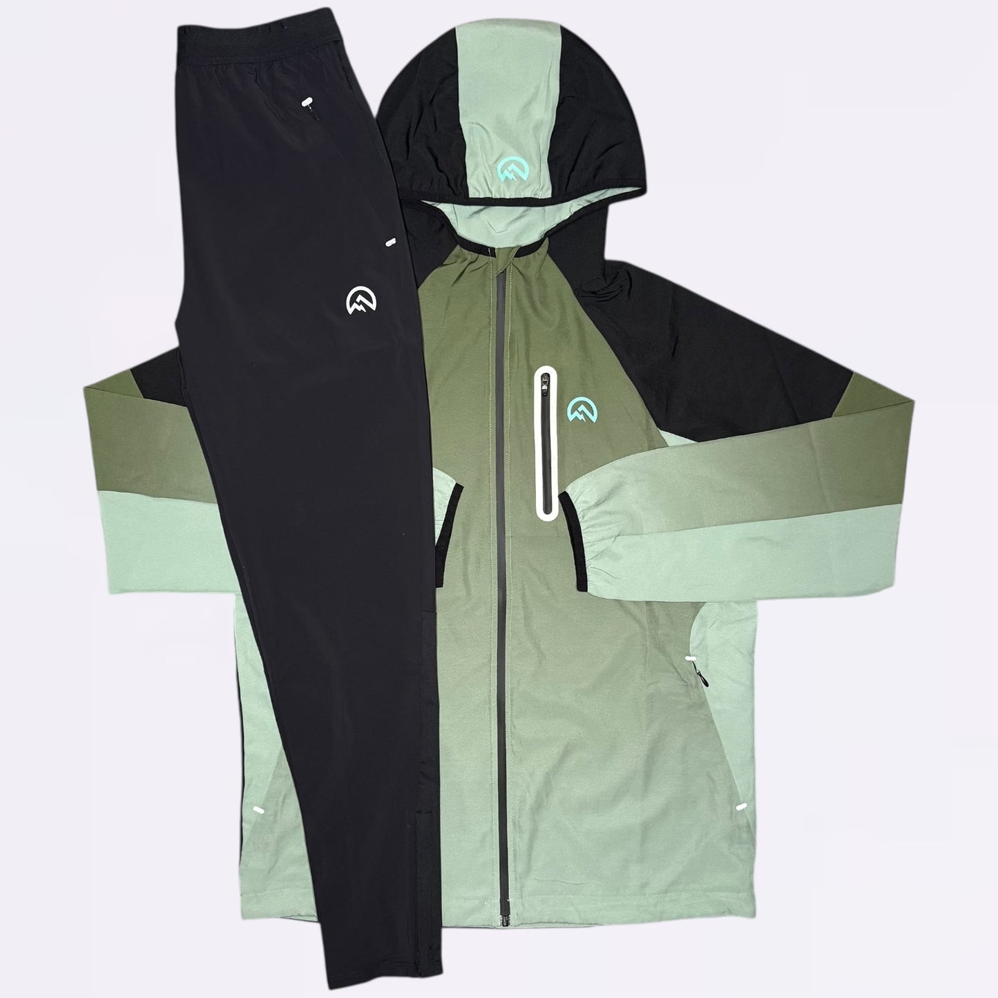 Flux Gradient & Running Set - Sage / Black (Junior)