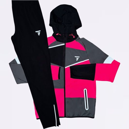 Griid Panel Set - Windrunner & Bottoms - Pink / Black