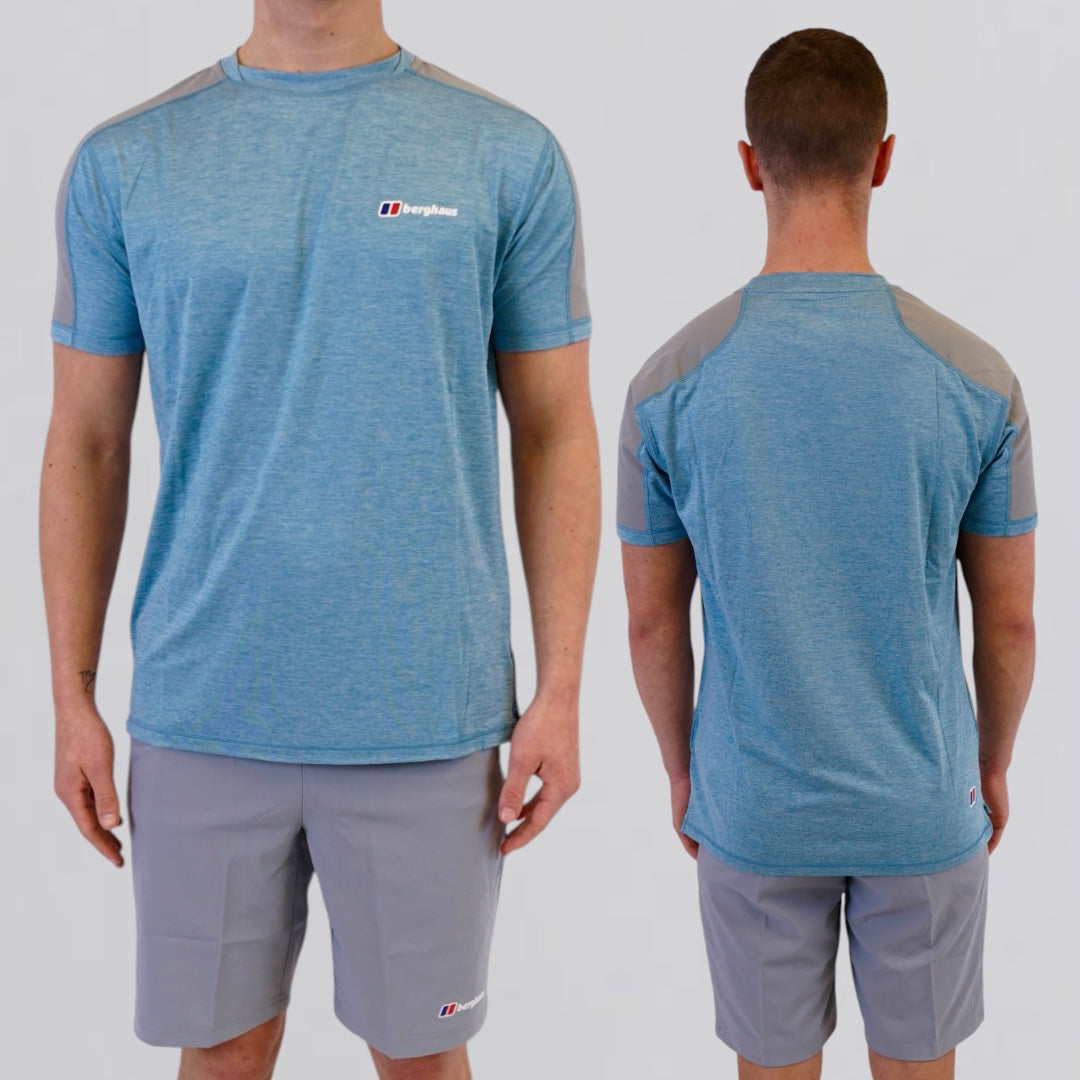 Berghaus Farndale Tech Set - Tee & Shorts - Blue / Grey