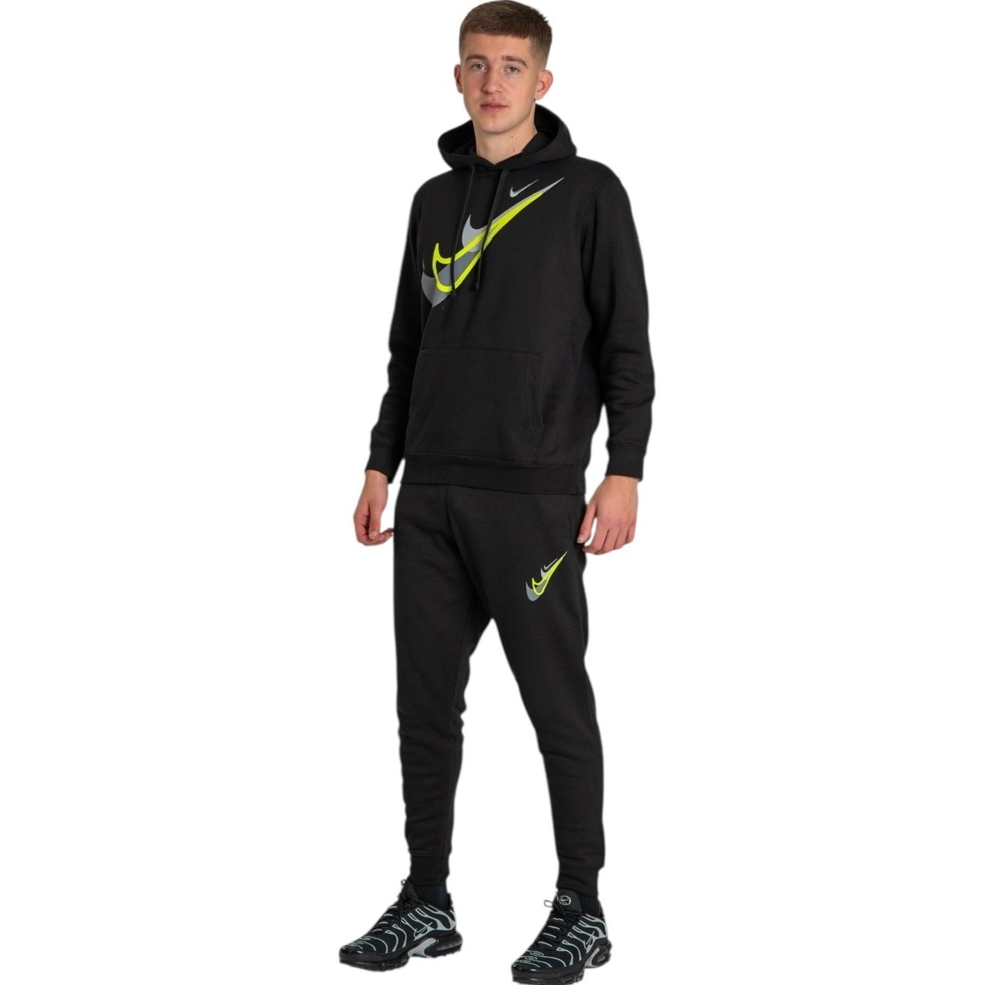 Nike Neon Swoosh Joggers Black