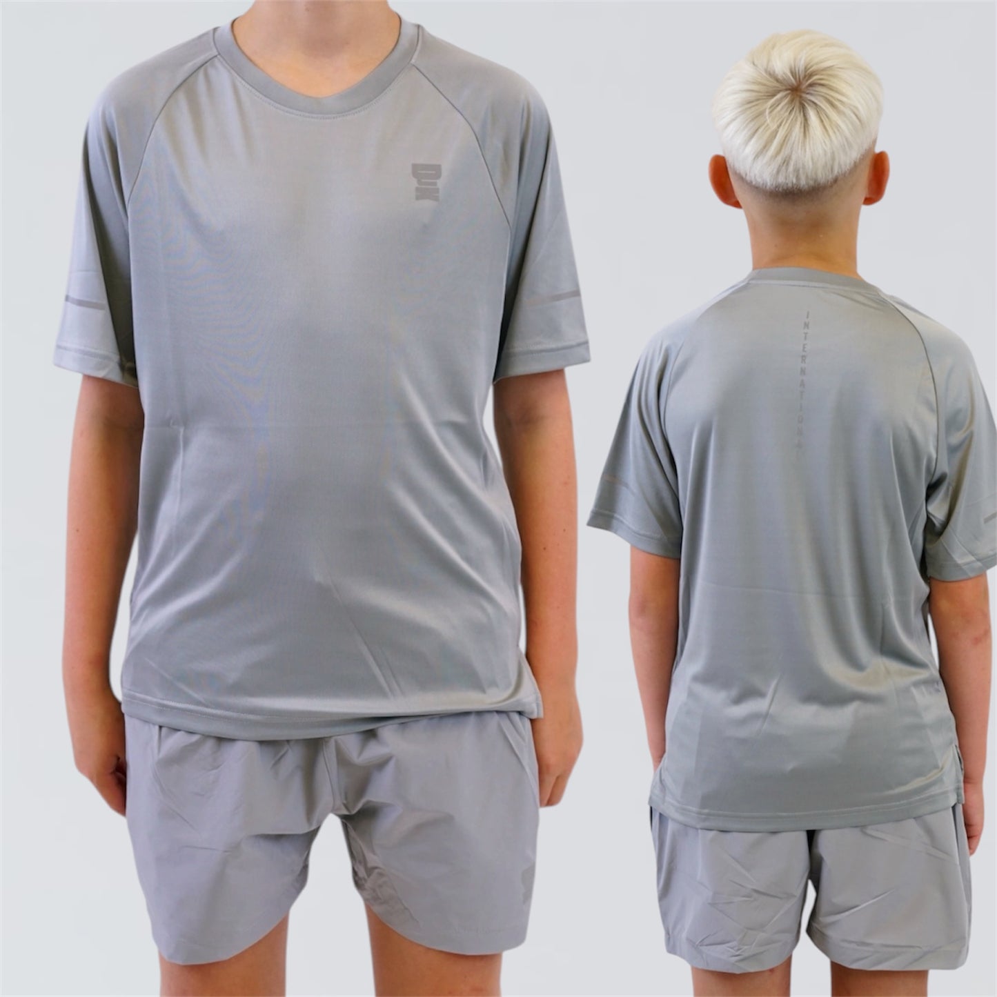 DJK Lifestyle Tee & Short Set - Grey (Junior)
