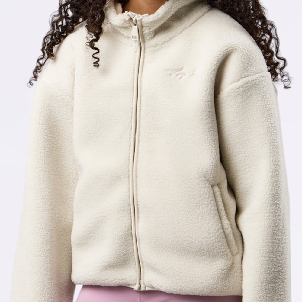 Gym King Full Zip Borg Jacket (Girls) - Cream
