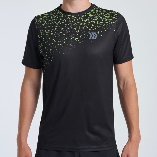 Dash Splatter Tee - Black / Neon