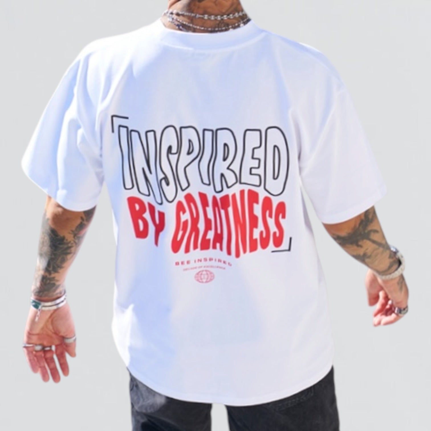 Bee Inspired By Greatness Tee - White / Red