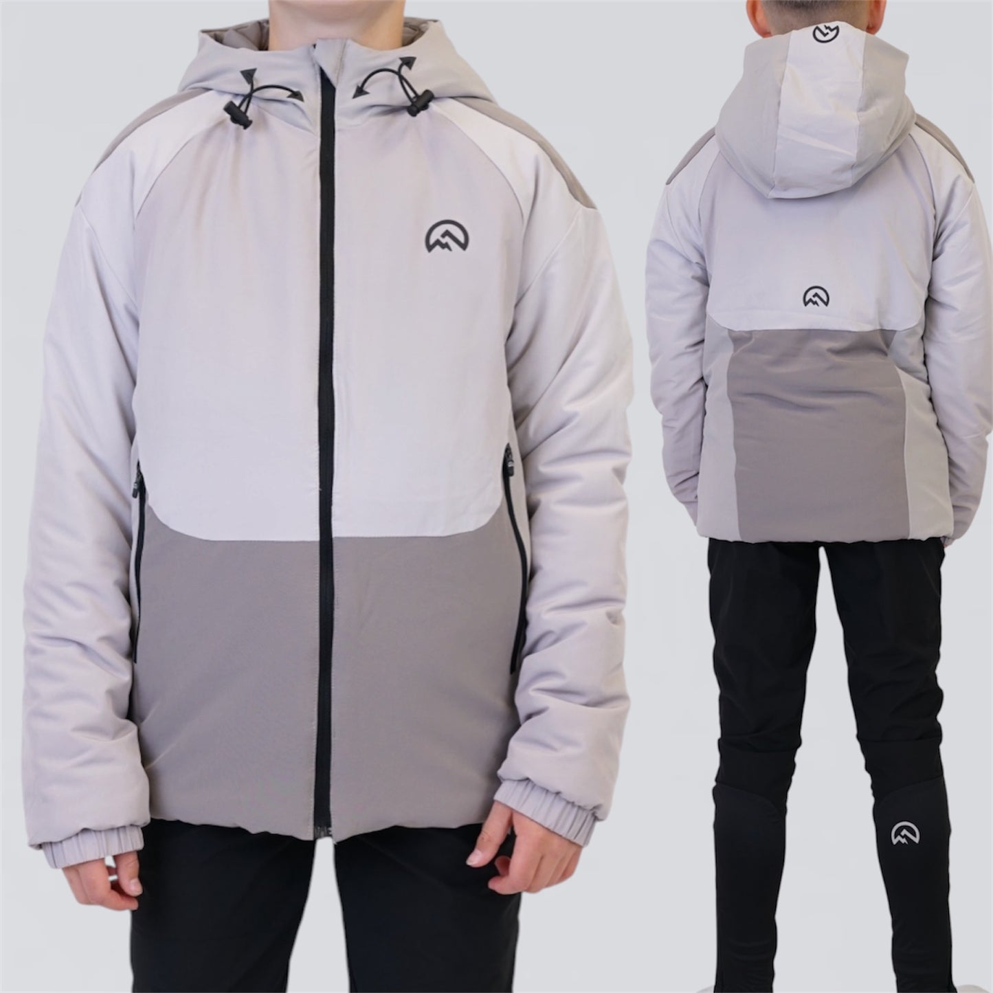 Flux Thermal Padded & Running Set - Dark Grey / Light Grey (Junior)