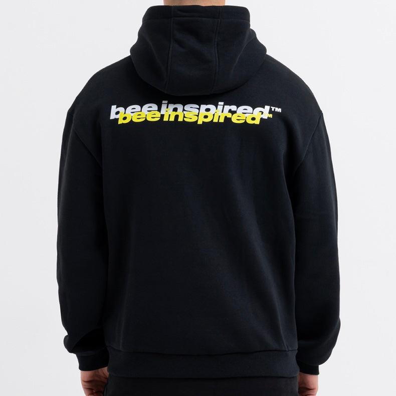 Bee Inspired Mirror Hoodie - Black / Neon