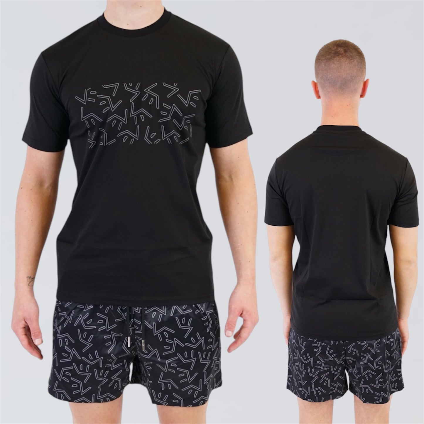 ENVI Jumble Tee & Short Set - Black