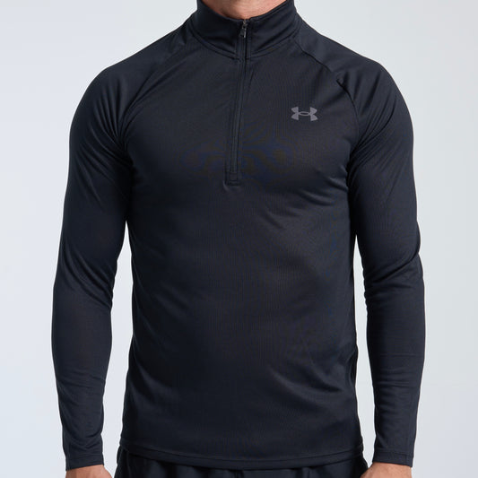 Under Armour Tech / Speed Stride Set - Half Zip & Shorts - Black